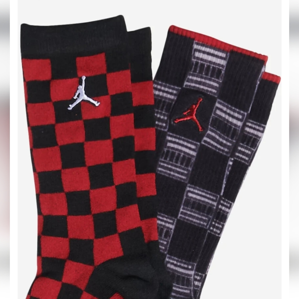 NWT Boy's Jordan 2 Pairs Lightweight Crew Socks - Picture 5 of 7